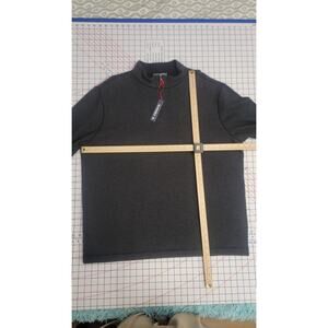 Cremieux Men's Reversible Black or Gray Quarter Zip Pullover Sweater Size XXL